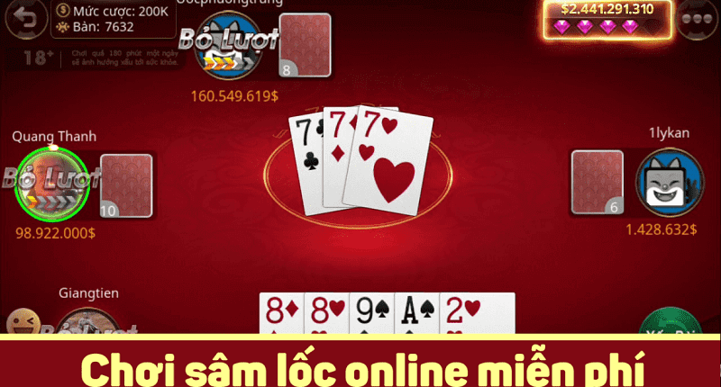 Trải nghiệm game bài sâm lốc trực tuyến hấp dẫn